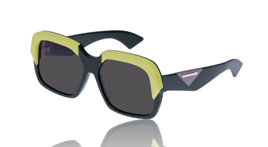 Karen Walker Asscher Sunglasses | Green Acid Forest, Oversized, Square, Retro