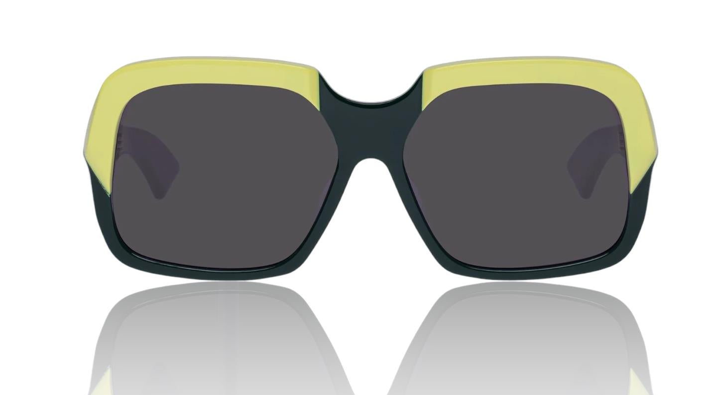 Karen Walker Asscher Sunglasses | Green Acid Forest, Oversized, Square, Retro