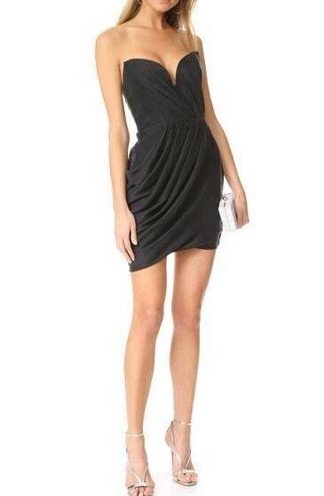 Zimmermann Sueded Drape Bodice Dress | Mini Black Bonded Strapless | $650 RRP