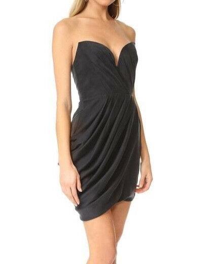 Zimmermann Sueded Drape Bodice Dress | Mini Black Bonded Strapless | $650 RRP