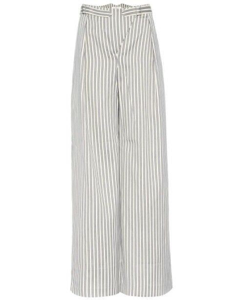 Zimmermann Bowerbird Trouser | Ash Stripe | Wide Leg, High Waist