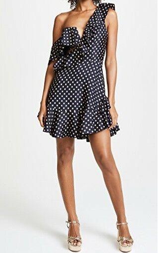 Zimmermann Rife Flounce Dress | Mini Cut Out | Polka Dot | Navy/Mustard $850 RRP