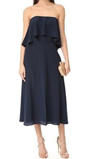 Zimmermann Strapless Flounce Dress | Navy | Bridesmaid, Formal, Cocktail