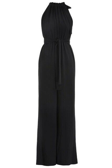 Zimmermann Zimmermann Tie Neck Jumpsuit | Black, Wide Leg, Belted $650 RP