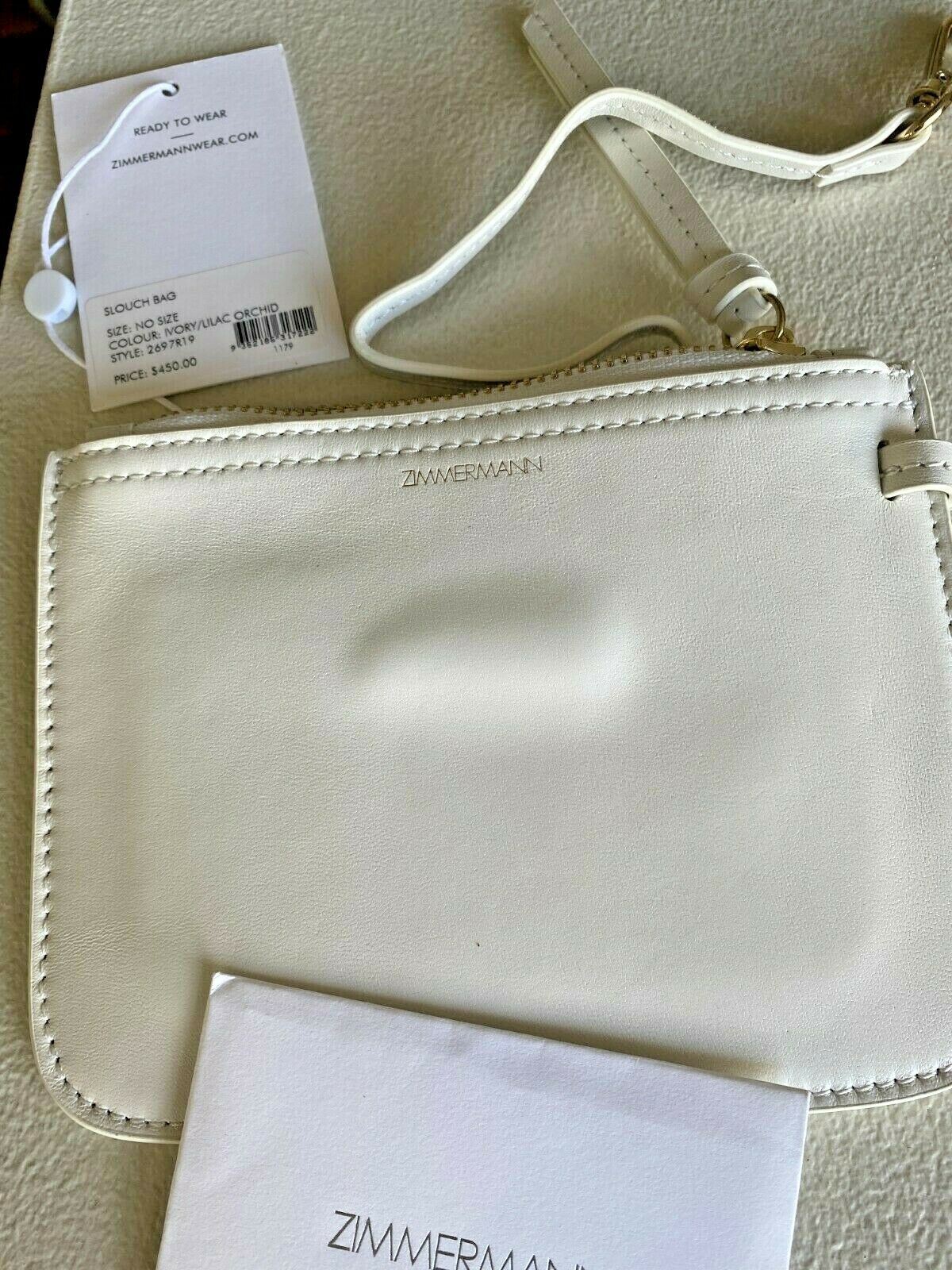 Zimmermann Slouch Bag | Crossbody, Silk, Leather Wallet, Handbag Floral $650 RRP