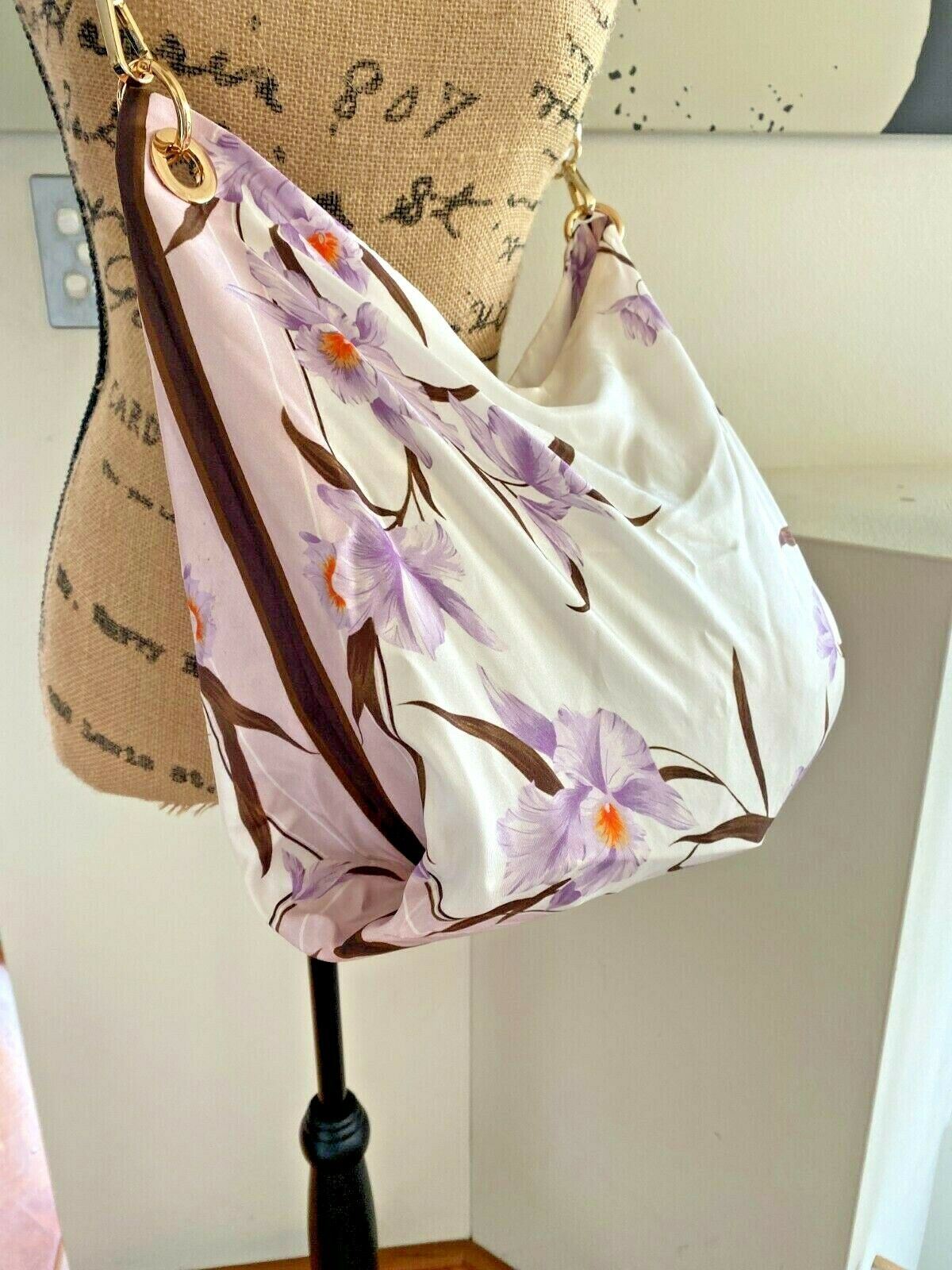 Zimmermann Slouch Bag | Crossbody, Silk, Leather Wallet, Handbag Floral $650 RRP