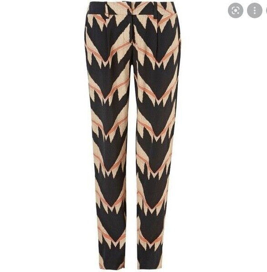 Sass & Bide Night Rider Pants | Lightweight, Black Print, Viscose Size 6 /36