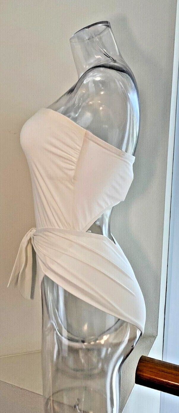 Zimmermann Riders Tie Waist One Piece | White / Ivory , Cutout, Bandeau, Bridal