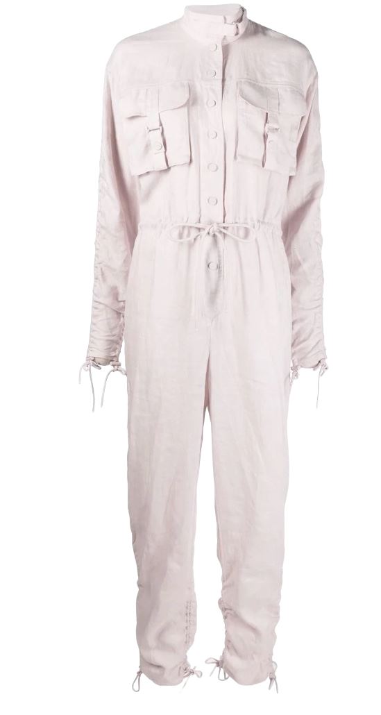 Zimmermann Utility Jumpsuit | Blue Garden Floral, Linen, Boilersuit, Drawstrings