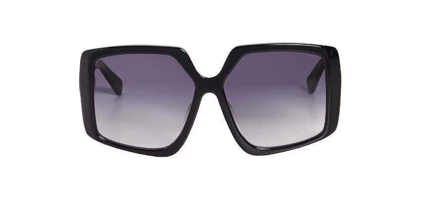 Karen Walker Celestial Sunglasses | Black Acetate, Oversize, UVA/UVB, Category 3