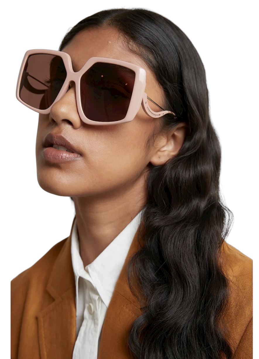 Karen Walker Celestial Sunglasses | Black Acetate, Oversize, UVA/UVB, Category 3