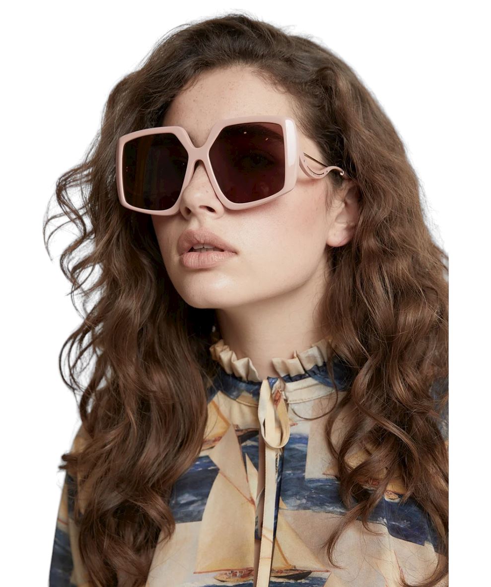 Karen Walker Celestial Sunglasses | Black Acetate, Oversize, UVA/UVB, Category 3