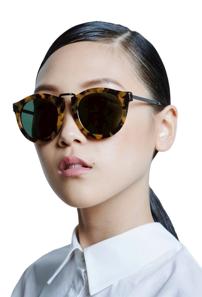 Karen Walker Harvest Hybrid Sunglasses | Crazy Tort, Bio Degradable, Eco Friend