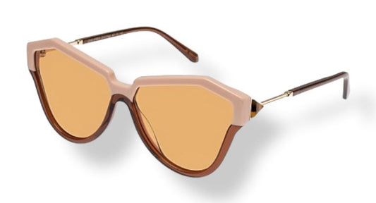 Karen Walker One Hybrid Sunglasses | Putty Sepia, Cat Eye, Biodegradable & Eco