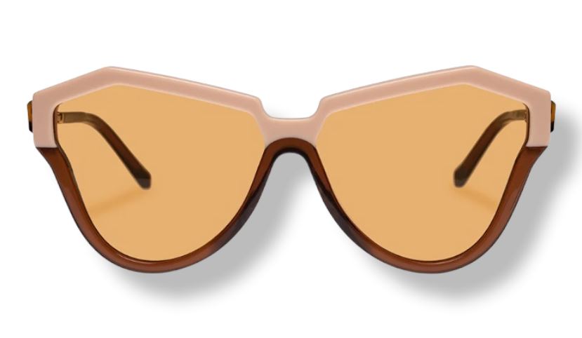 Karen Walker One Hybrid Sunglasses | Putty Sepia, Cat Eye, Biodegradable & Eco