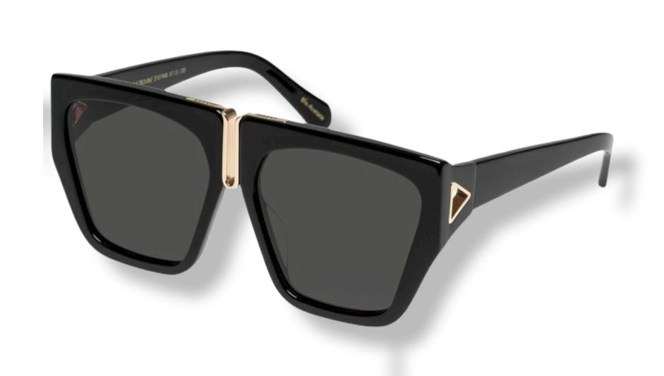 Karen Walker Double Trouble Sunglasses | Black, Oversized, Biodegradable, Modern