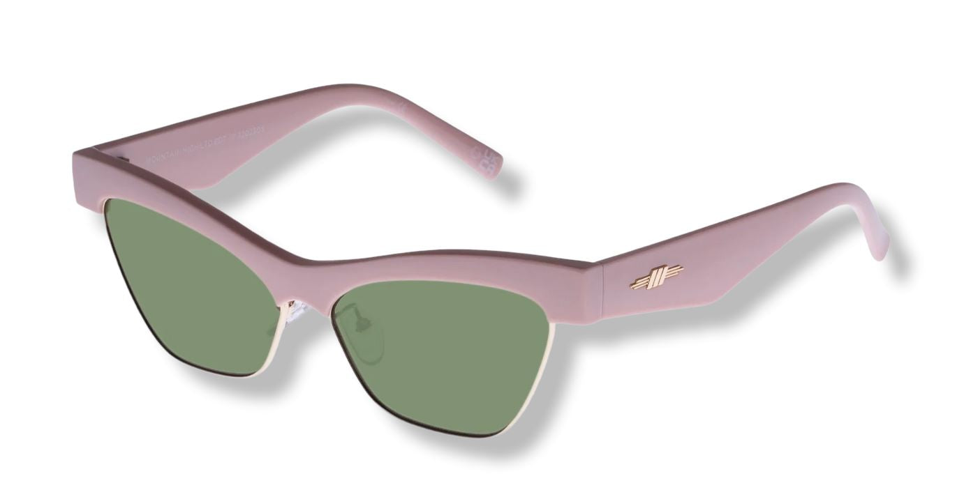 Le Specs Mountain High Sunglasses | Metal/Acetate, BPA Free, Putty Pink / Gold