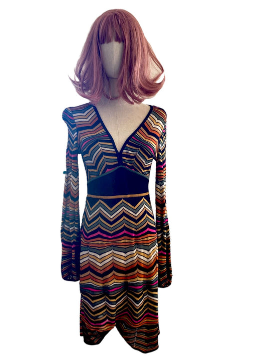 Missoni Knitted Midi Dress | Italian, Knit, Stripes, Jersey, ZigZags, Size 40