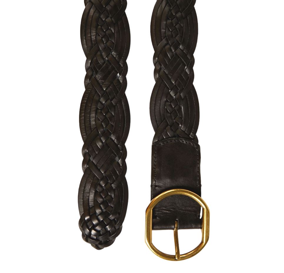 Zimmermann Leather Buckle Jean Belt | Black, Gold Buckle, Bovine Leather