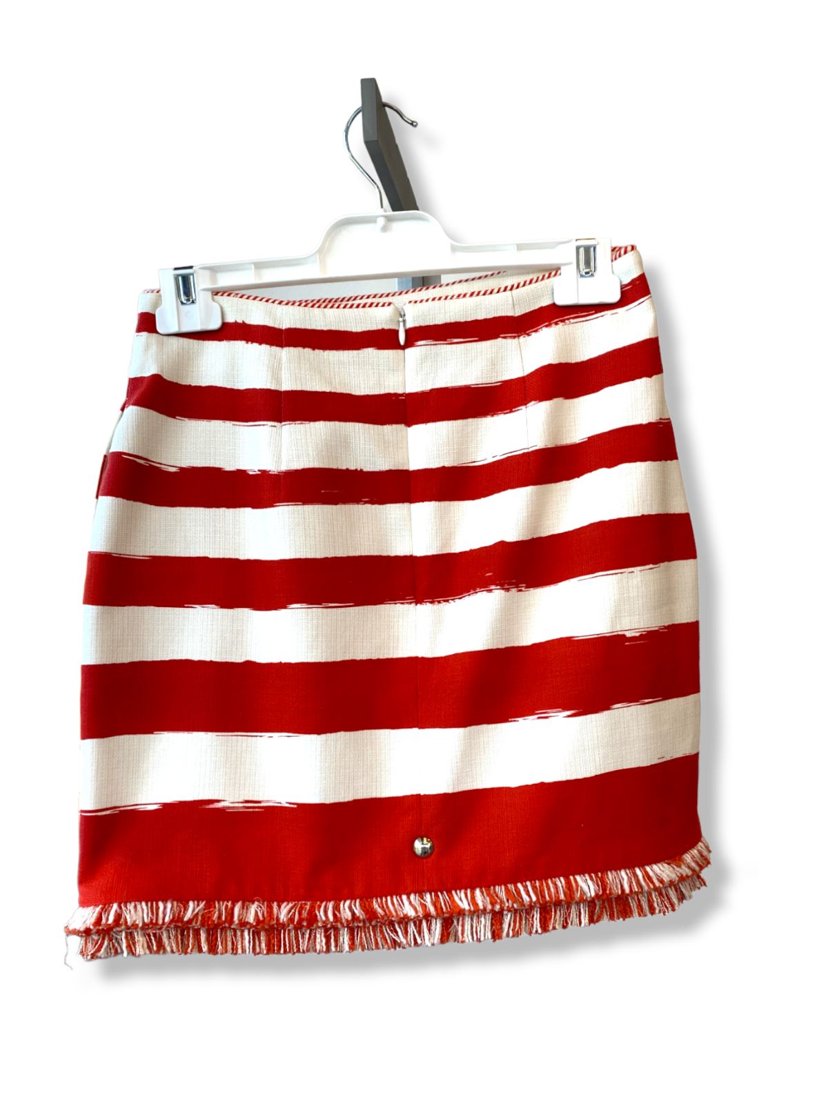 Zimmermann Postcard Skirt | Cotton, Red/ White Stripe, Mini, High Waist, Buttons