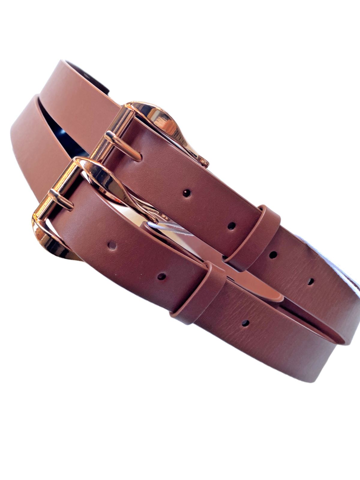 Zimmermann Double Buckled Wide Belt | Tan/Brown, Leather, Waist, Gold Buckles