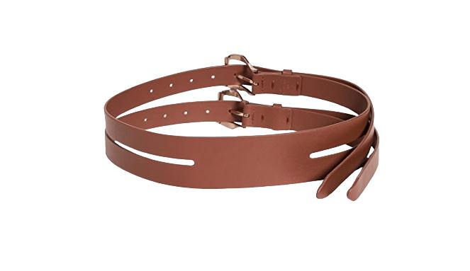 Zimmermann Double Buckled Wide Belt | Tan/Brown, Leather, Waist, Gold Buckles