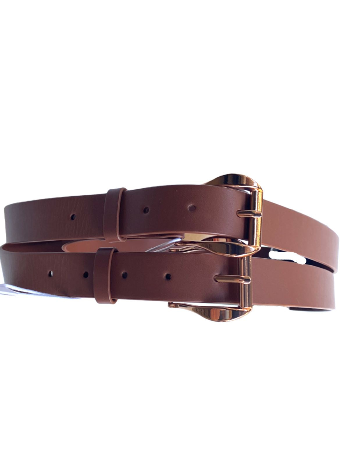 Zimmermann Double Buckled Wide Belt | Tan/Brown, Leather, Waist, Gold Buckles