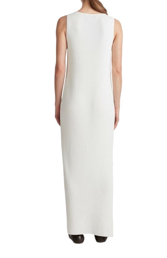CAMILLA AND MARC Swanson Dress | Off-White, Knit, Side Slit, Stretch, Scoop Neck