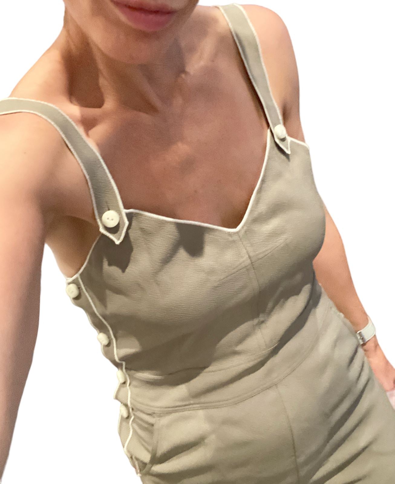 Rag & Bone Tia Jumpsuit | Overalls,  Buttons, Khaki, Fits Size AU Sz 6 to AU 10