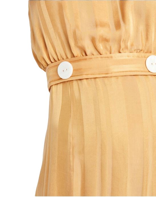 Shona Joy Sho Daisy Split Skirt Midi Dress | Saffron/Mustard, Keyhole
