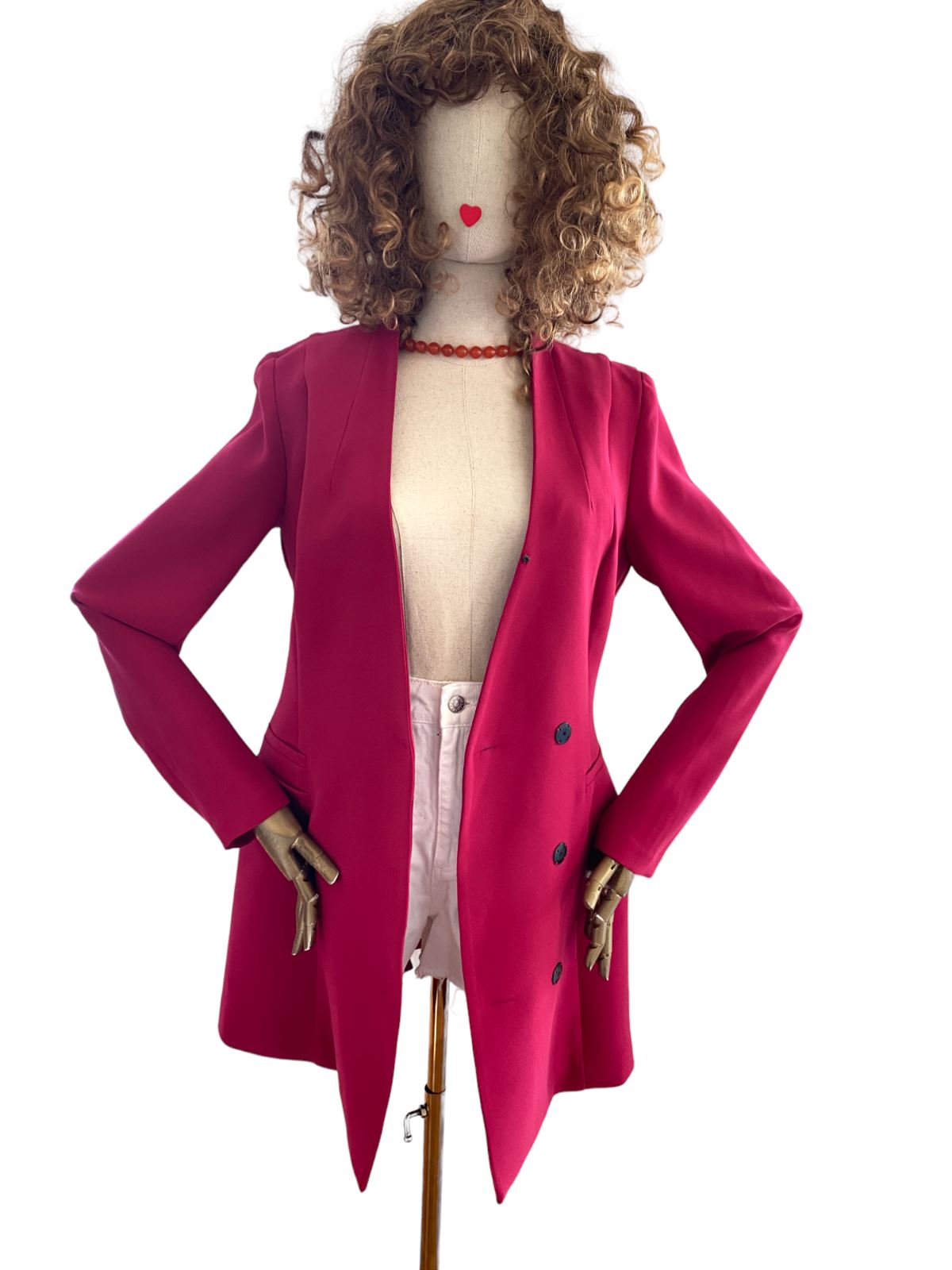 CUE Blazer Dress OR Blazer |Pink, Jacket, Shoulder Pads,  Sustainable