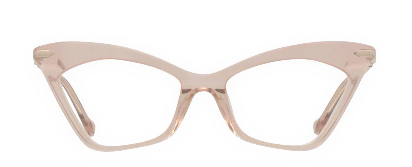 Karen Walker Margaret Optical Glasses| Clear Blush Pink  Acetate Cat Eye Frames