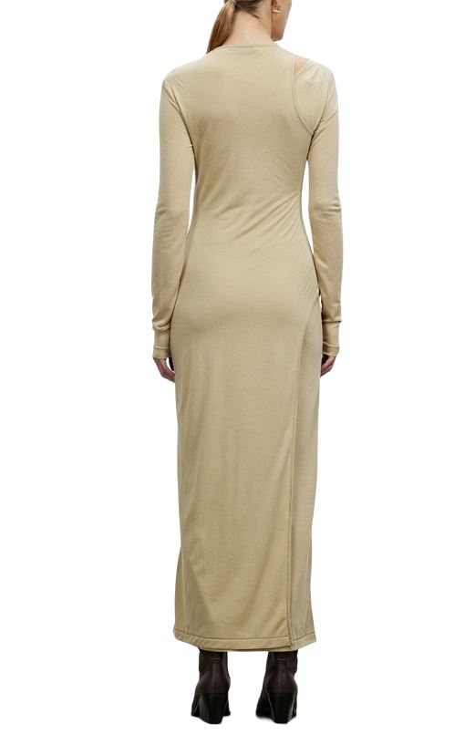 CAMILLA AND MARC Akari Dress | Knit, Stretch, Layer, Beige /Oyster, Midi, Winter