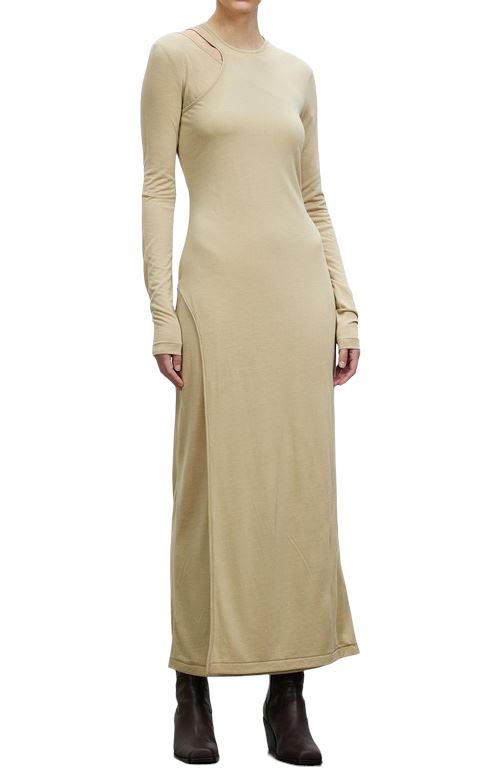 CAMILLA AND MARC Akari Dress | Knit, Stretch, Layer, Beige /Oyster, Midi, Winter