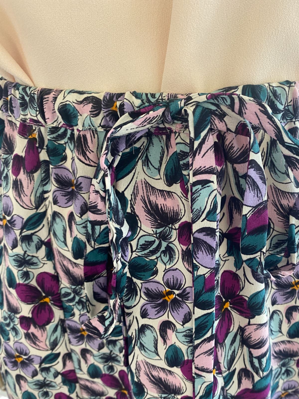 Scanlan Theodore Floral, Silk, Midi Skirt | Drawstring High Waist, Silk, AS NEW!