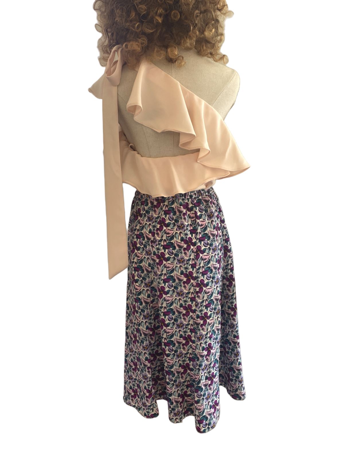 Scanlan Theodore Floral, Silk, Midi Skirt | Drawstring High Waist, Silk, AS NEW!