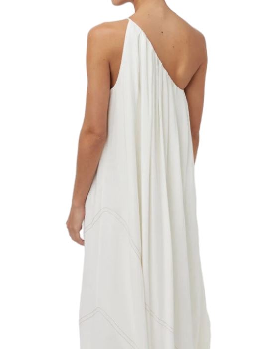 Camilla and Marc Castille One Shoulder Maxi Dress | White, One Shoulder