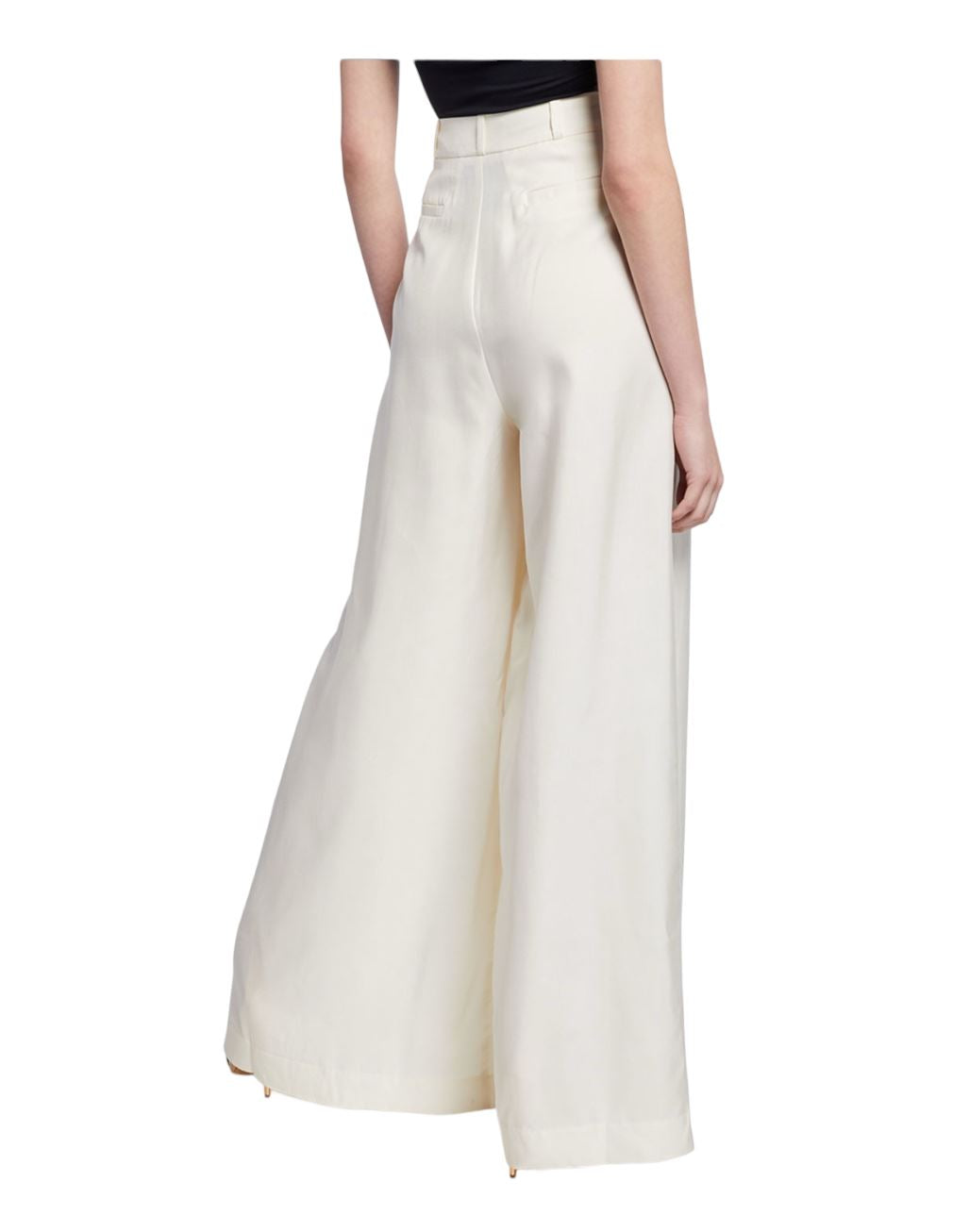 Zimmermann Moncur Wide Leg Pant | Pearl/Cream, Silk, Pleated Front, High Waist