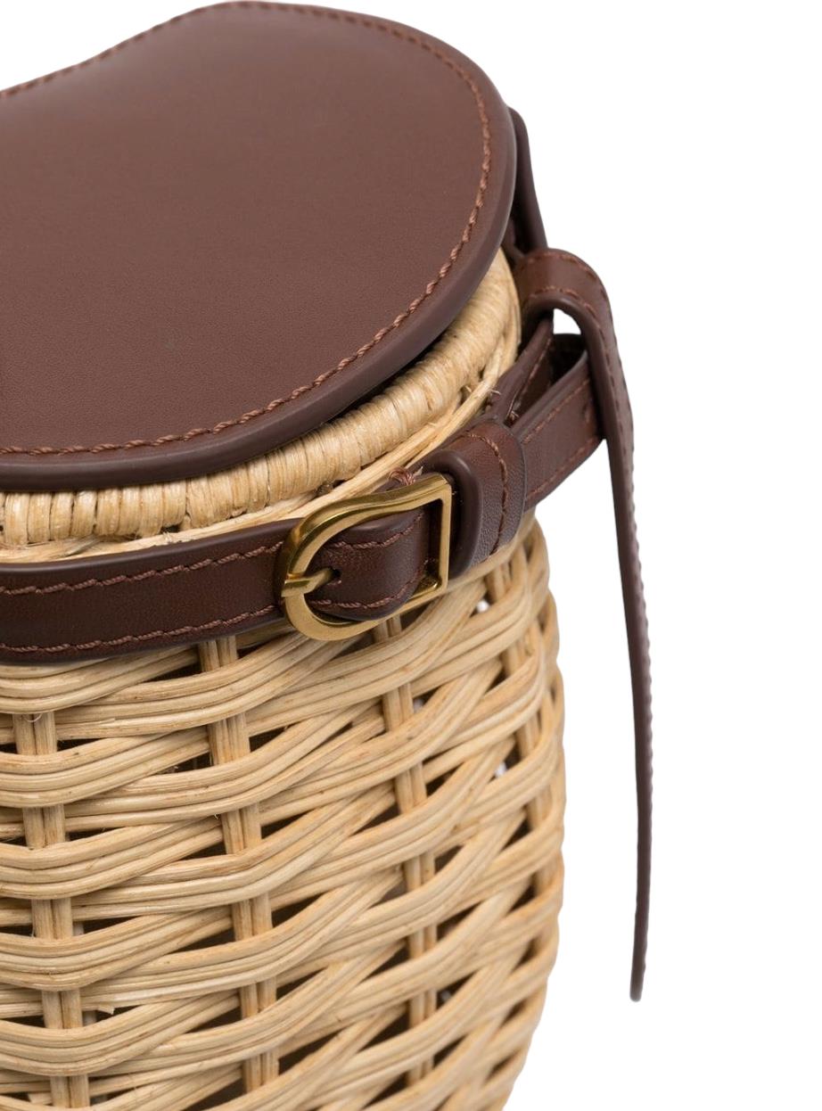 Zimmermann Wicker Cross Body Bag | Leather / Straw, Beige / Brown
