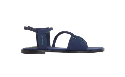 Zimmermann Scuba Flat Sandal | Cobalt / Blue / Navy, Neoprene / Leather, Strappy