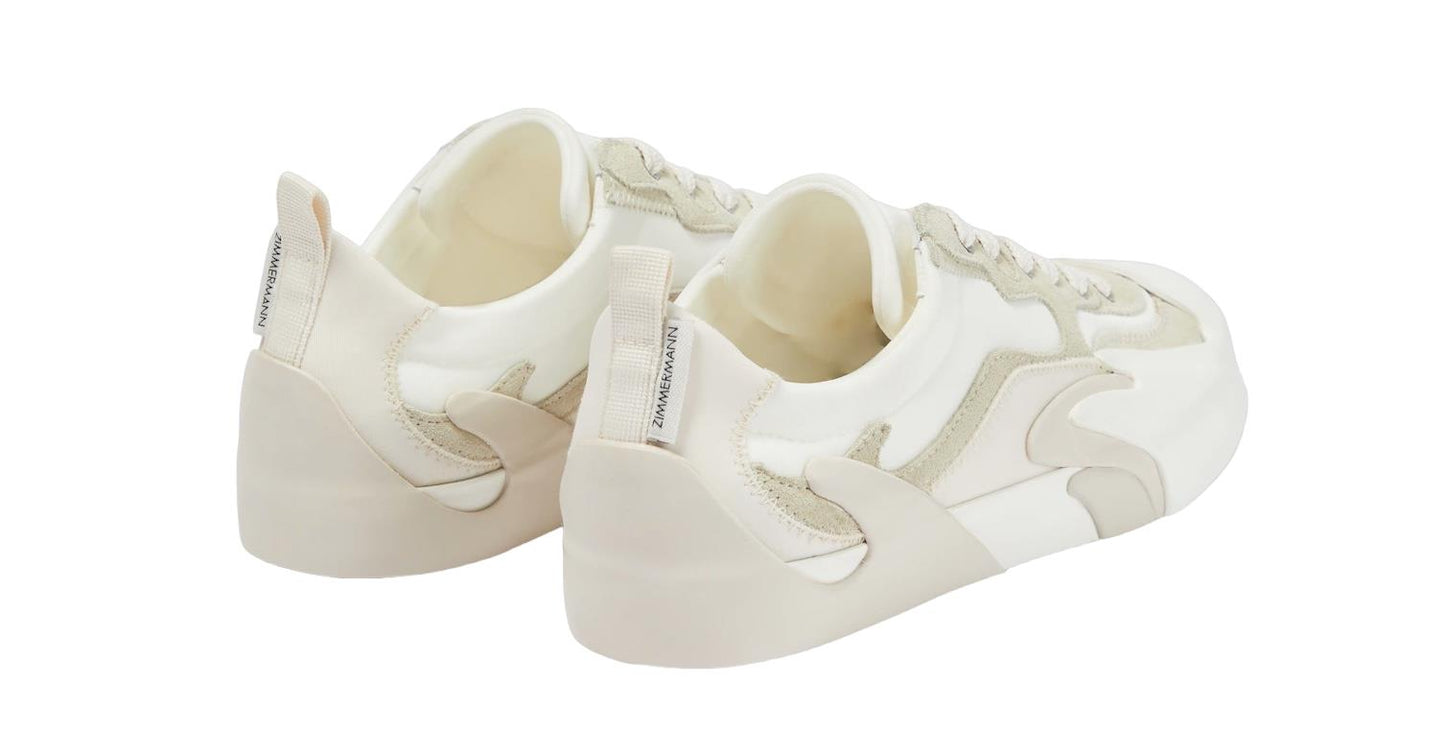 Zimmermann Low Top Splash Sneaker | Trainers, White, Leather/Fabric