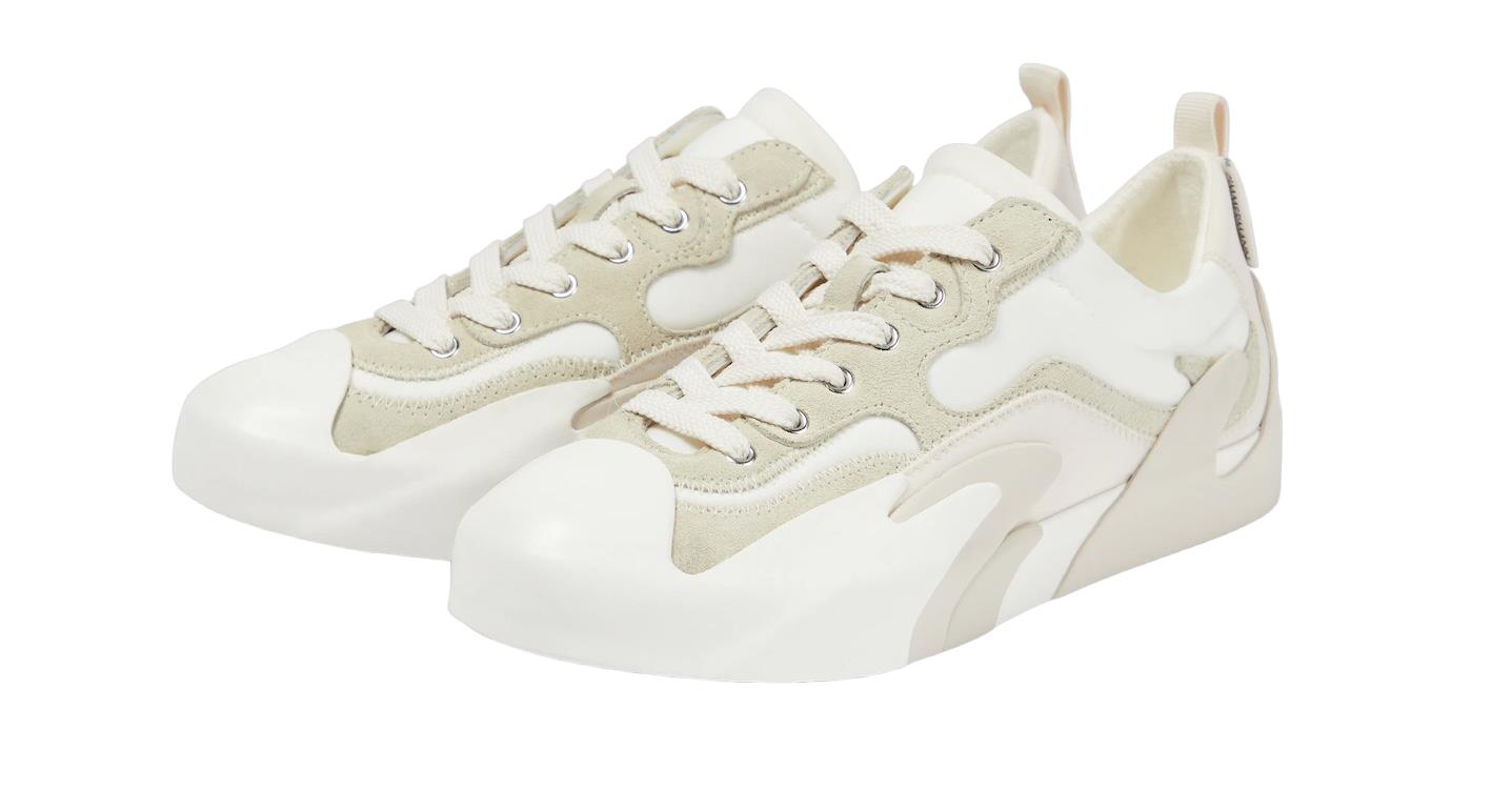 Zimmermann Low Top Splash Sneaker | Trainers, White, Leather/Fabric