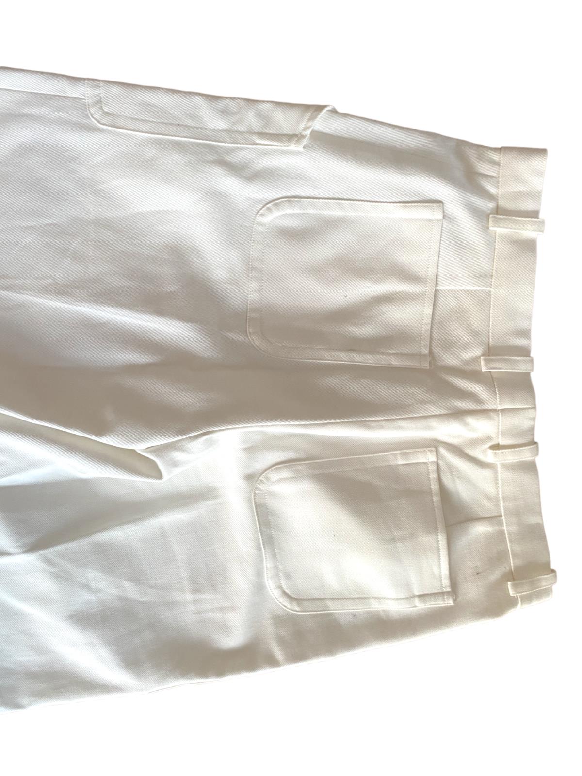 Sandro Paris White Pants | High Waist, Wide Leg, Size 38, Pockets, Seam