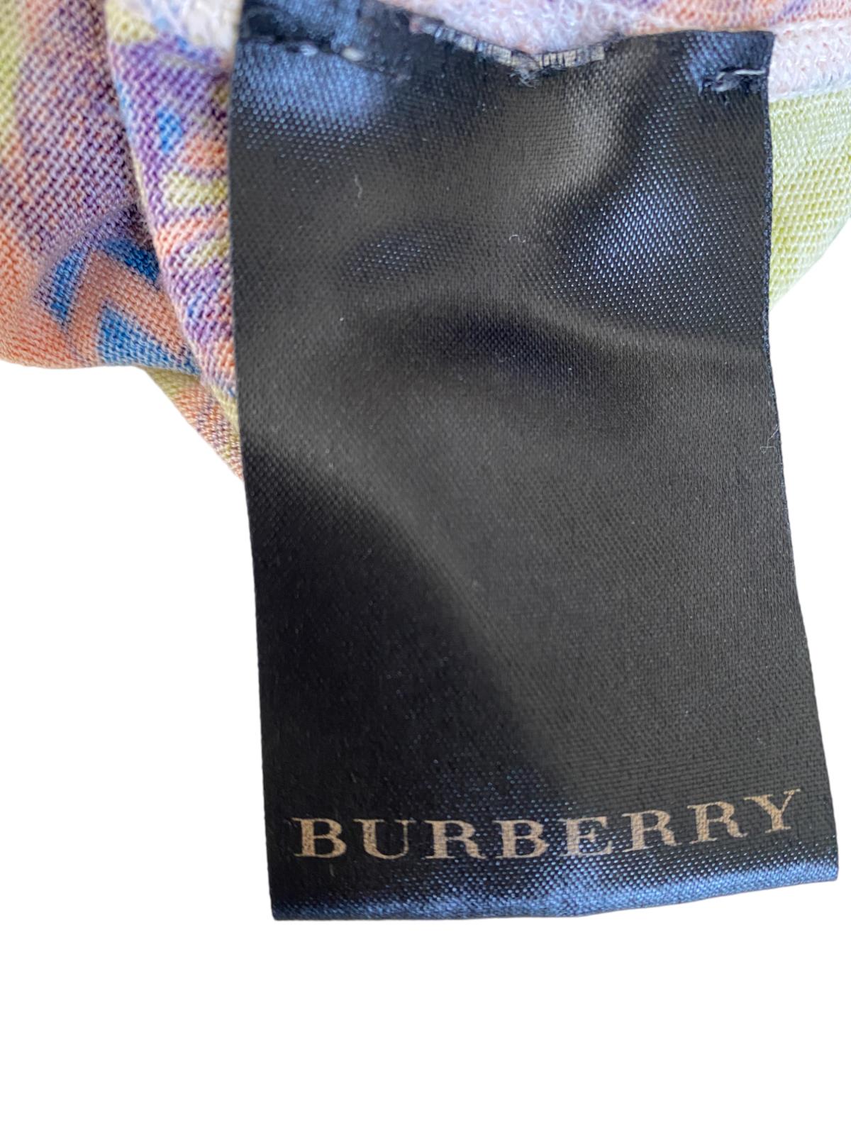 Burberry Merino Wool Jumper/Sweater | Sz Small, Green/Orange/Blue Cyclist Print