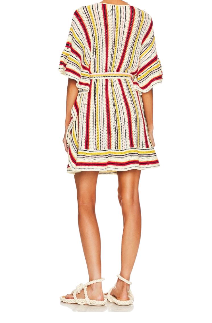 Zimmermann Vitali Multi Stripe Poncho | Dress/Cover-Up, 100% Cotton,