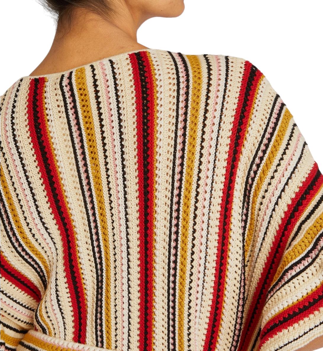 Zimmermann Vitali Multi Stripe Poncho | Dress/Cover-Up, 100% Cotton,