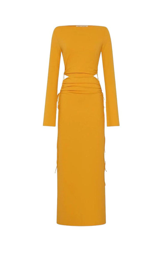 CAMILLA AND MARC Alexandre Dress | Yellow, Bodycon, Midi/Maxi, Side Cut Out