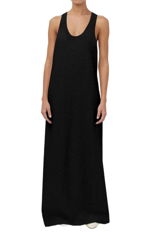 CAMILLA AND MARC Toledo Racer Back Dress | Black, Stretch, Straigh Fit, Relaxed