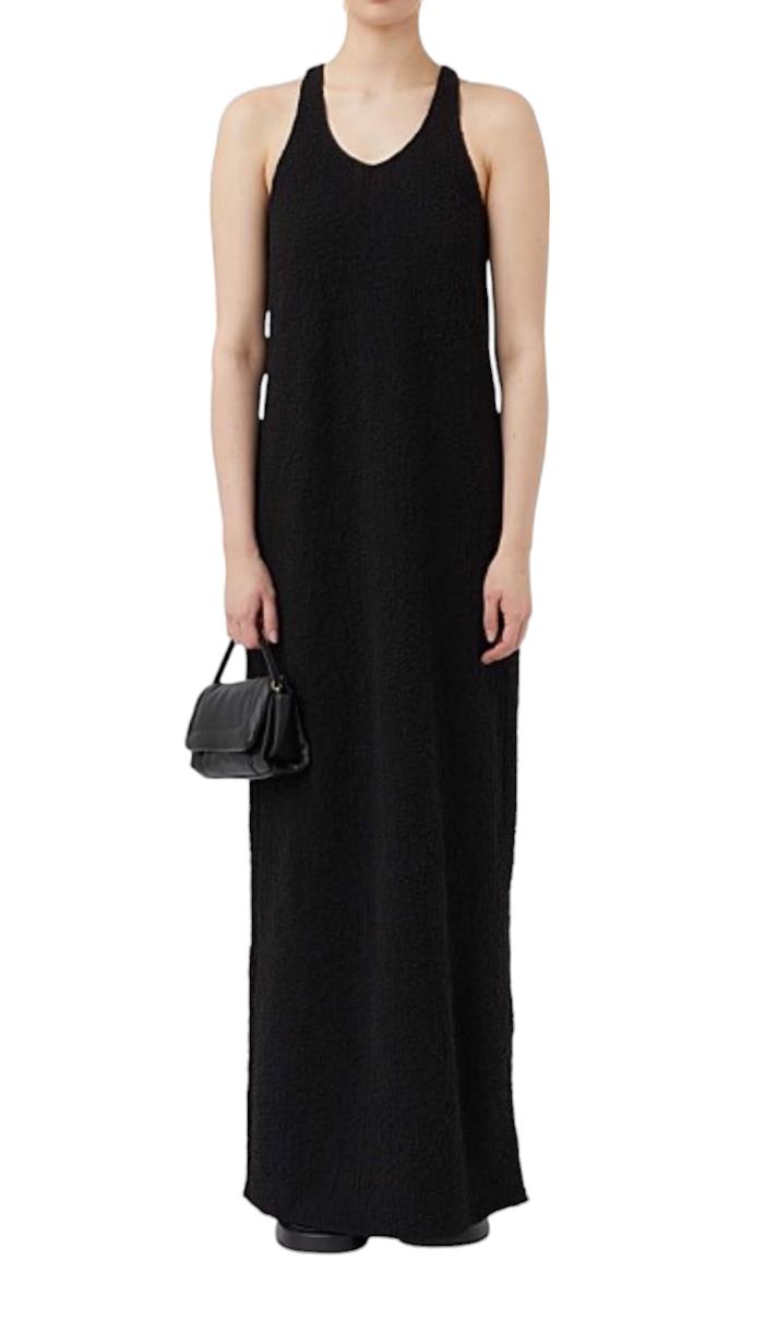 CAMILLA AND MARC Toledo Racer Back Dress | Black, Stretch, Straigh Fit, Relaxed