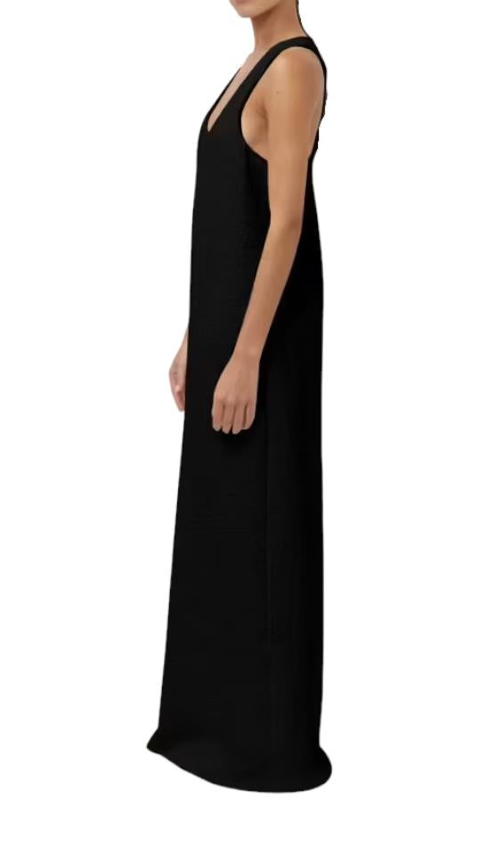 CAMILLA AND MARC Toledo Racer Back Dress | Black, Stretch, Straigh Fit, Relaxed